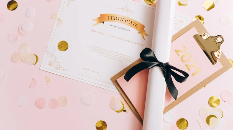 Certificate with number