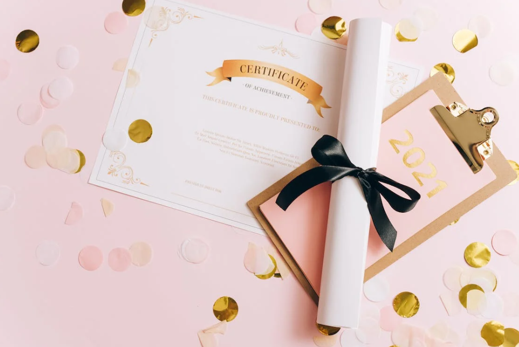 Certificate with number